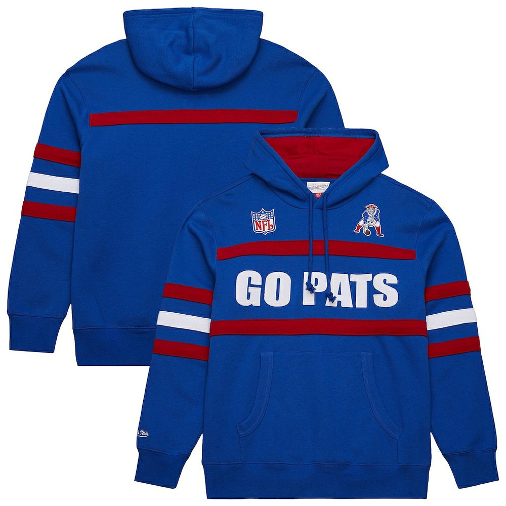 Vintage Logo Head Coach Fleece Pullover Hoodie - New England Patriots