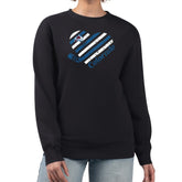 NHL Black Colorado Avalanche G-III 4Her by Carl Banks Women's Heart Graphic Pullover Sweatshirt