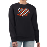 NHL Black Philadelphia Flyers G-III 4Her by Carl Banks Women's Heart Graphic Pullover Sweatshirt