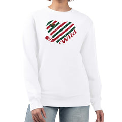 NHL White Minnesota Wild G-III 4Her by Carl Banks Women's Heart Graphic Pullover Sweatshirt