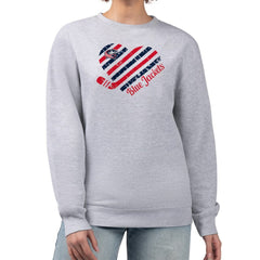NHL Heather Gray Columbus Blue Jackets G-III 4Her by Carl Banks Women's Heart Graphic Pullover Sweatshirt