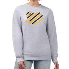 NHL Heather Gray Pittsburgh Penguins G-III 4Her by Carl Banks Women's Heart Graphic Pullover Sweatshirt