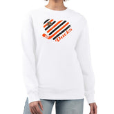 NHL White Anaheim Ducks G-III 4Her by Carl Banks Women's Heart Graphic Pullover Sweatshirt