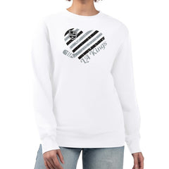 NHL White Los Angeles Kings G-III 4Her by Carl Banks Women's Heart Graphic Pullover Sweatshirt