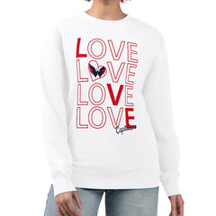 NHL White Washington Capitals G-III 4Her by Carl Banks Women's Lots Of Love Team Logo Graphic Pullover Sweatshirt