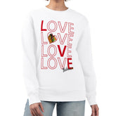 NHL White Chicago Blackhawks G-III 4Her by Carl Banks Women's Lots Of Love Team Logo Graphic Pullover Sweatshirt