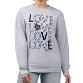 NHL Heather Gray Florida Panthers G-III 4Her by Carl Banks Women's Lots Of Love Team Logo Graphic Pullover Sweatshirt