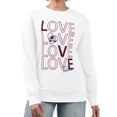 NHL White Colorado Avalanche G-III 4Her by Carl Banks Women's Lots Of Love Team Logo Graphic Pullover Sweatshirt