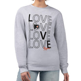 NHL Heather Gray Philadelphia Flyers G-III 4Her by Carl Banks Women's Lots Of Love Team Logo Graphic Pullover Sweatshirt