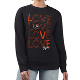 NHL Black Philadelphia Flyers G-III 4Her by Carl Banks Women's Lots Of Love Team Logo Graphic Pullover Sweatshirt