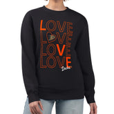 NHL Black Anaheim Ducks G-III 4Her by Carl Banks Women's Lots Of Love Team Logo Graphic Pullover Sweatshirt