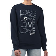 NHL Navy Tampa Bay Lightning G-III 4Her by Carl Banks Women's Lots Of Love Team Logo Graphic Pullover Sweatshirt