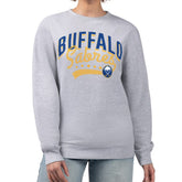 NHL Heather Gray Buffalo Sabres G-III 4Her by Carl Banks Women's Filigree Team Graphic Fleece Pullover Sweatshirt