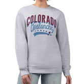 NHL Heather Gray Colorado Avalanche G-III 4Her by Carl Banks Women's Filigree Team Graphic Fleece Pullover Sweatshirt
