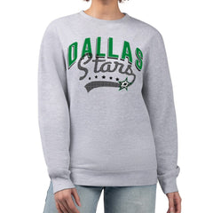 NHL Heather Gray Dallas Stars G-III 4Her by Carl Banks Women's Filigree Team Graphic Fleece Pullover Sweatshirt