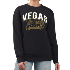 NHL Black Vegas Golden Knights G-III 4Her by Carl Banks Women's Filigree Team Graphic Fleece Pullover Sweatshirt