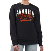 NHL Black Anaheim Ducks G-III 4Her by Carl Banks Women's Filigree Team Graphic Fleece Pullover Sweatshirt