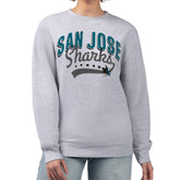 NHL Heather Gray San Jose Sharks G-III 4Her by Carl Banks Women's Filigree Team Graphic Fleece Pullover Sweatshirt