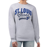 NHL Heather Gray St. Louis Blues G-III 4Her by Carl Banks Women's Filigree Team Graphic Fleece Pullover Sweatshirt