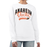 NHL White Anaheim Ducks G-III 4Her by Carl Banks Women's Filigree Team Graphic Fleece Pullover Sweatshirt