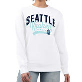 NHL White Seattle Kraken G-III 4Her by Carl Banks Women's Filigree Team Graphic Fleece Pullover Sweatshirt