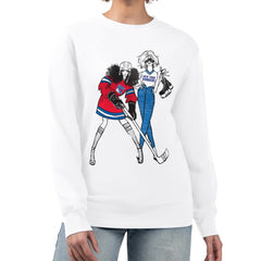 NHL White New York Rangers G-III 4Her by Carl Banks Women's Hockey Girls Team Graphic Fleece Pullover Sweatshirt