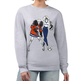 NHL Heather Gray Edmonton Oilers G-III 4Her by Carl Banks Women's Hockey Girls Team Graphic Fleece Pullover Sweatshirt