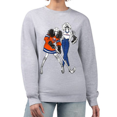 NHL Heather Gray New York Islanders G-III 4Her by Carl Banks Women's Hockey Girls Team Graphic Fleece Pullover Sweatshirt