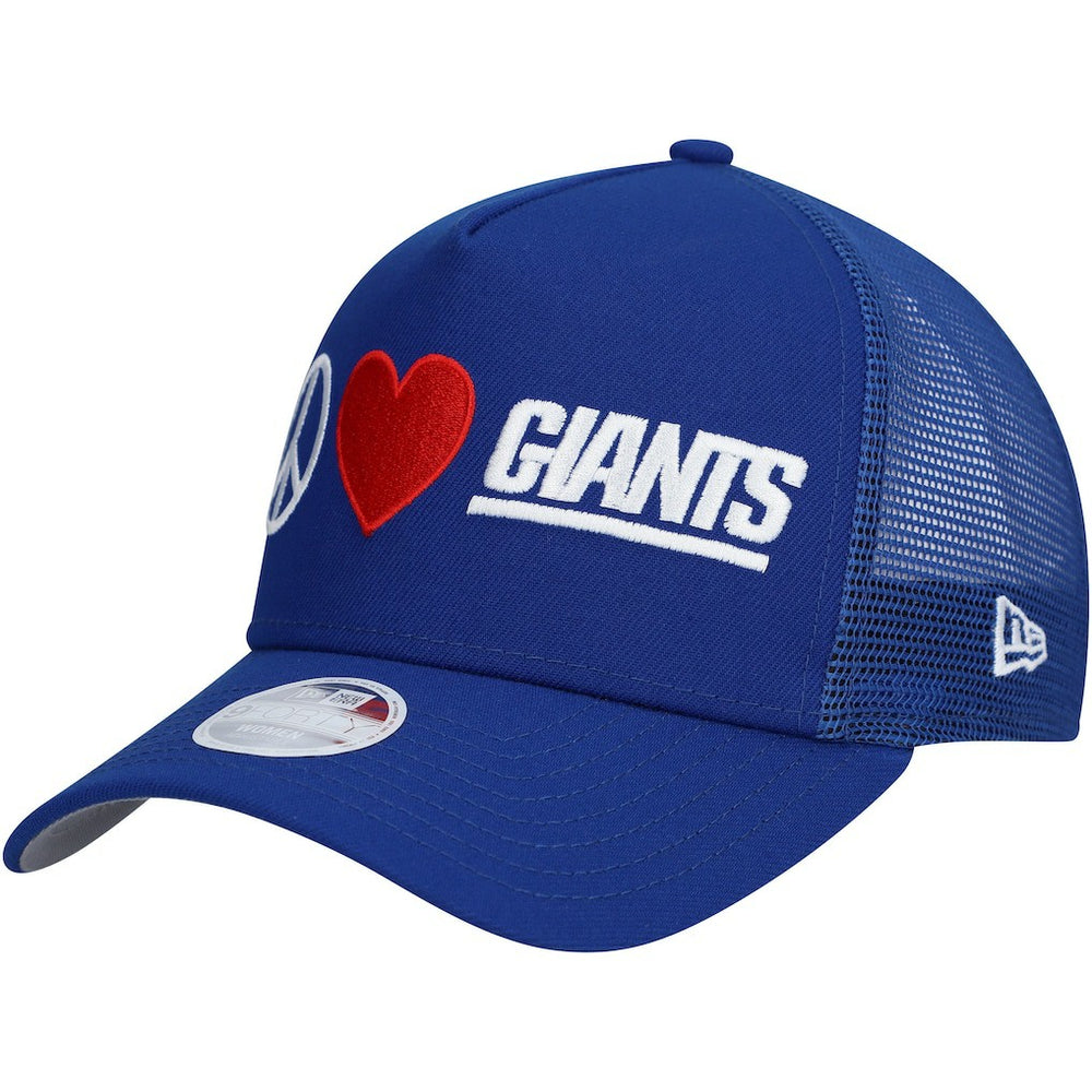 Women's Peace & Love Trucker 9FORTY Adjustable Hat - New York Giants
