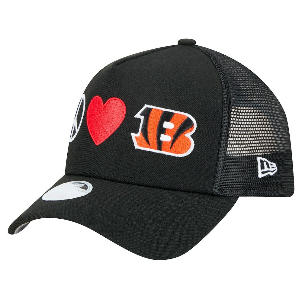 Women's Peace & Love Trucker 9FORTY Adjustable Hat - Cincinnati Bengals