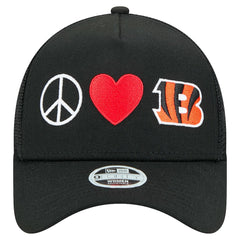 Women's Peace & Love Trucker 9FORTY Adjustable Hat - Cincinnati Bengals