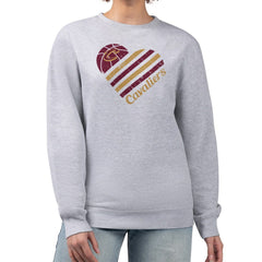 NBA Cleveland Cavaliers G-III 4Her by Carl Banks Women's Heart Graphic Fleece Pullover Sweatshirt sale