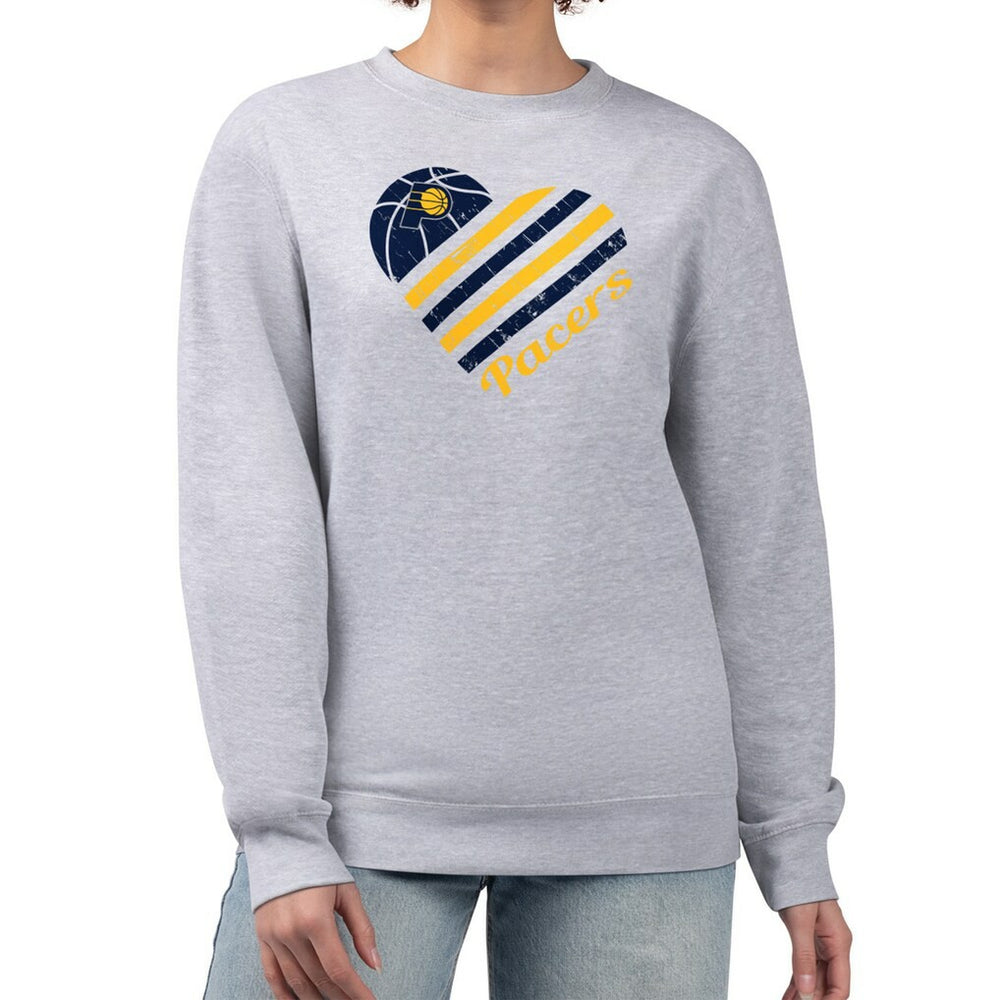 NBA Indiana Pacers G-III 4Her by Carl Banks Women's Heart Graphic Fleece Pullover Sweatshirt