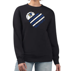 NBA Golden State Warriors G-III 4Her by Carl Banks Women's Heart Graphic Fleece Pullover Sweatshirt sale