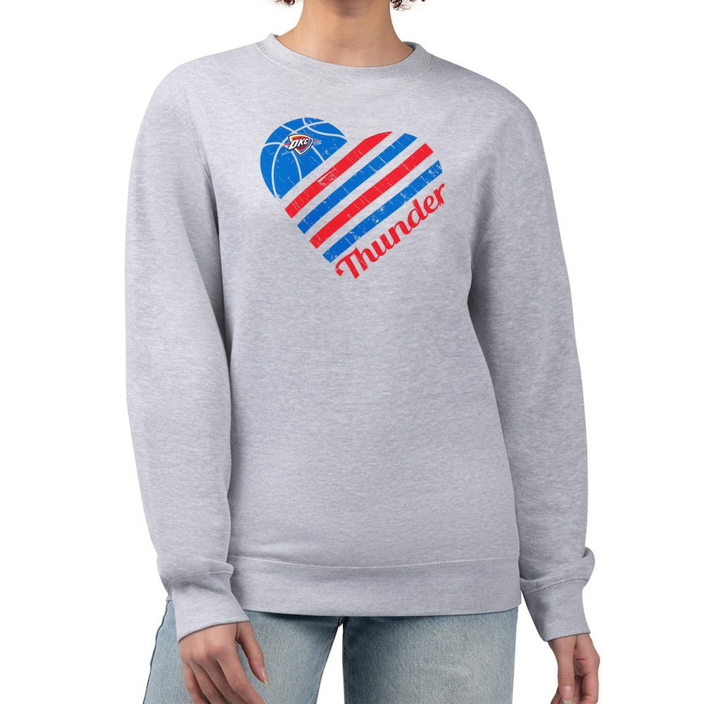 NBA Oklahoma City Thunder G-III 4Her by Carl Banks Women's Heart Graphic Fleece Pullover Sweatshirt