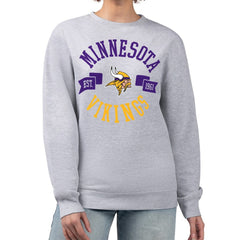 G-III 4Her by Carl Banks Women's Large Team Graphic Fleece Pullover Sweatshirt - Minnesota Vikings