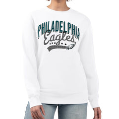 G-III 4Her by Carl Banks Women's Filigree Logo Graphic Fleece Pullover Sweatshirt - Philadelphia Eagles