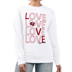G-III 4Her by Carl Banks Women's Lots of Love Graphic Fleece Pullover Sweatshirt - Tampa Bay Buccaneers