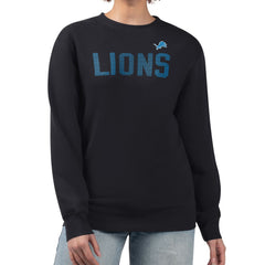 G-III 4Her by Carl Banks Women's Dot Print Team Graphic Fleece Pullover Sweatshirt - Detroit Lions