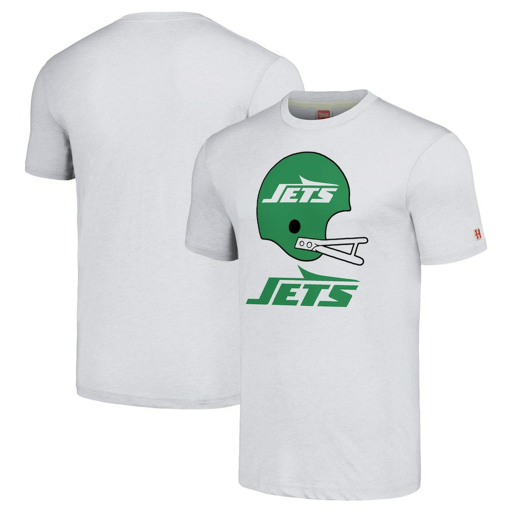 Homage Unisex Big Helmet Tri-Blend T-Shirt - New York Jets