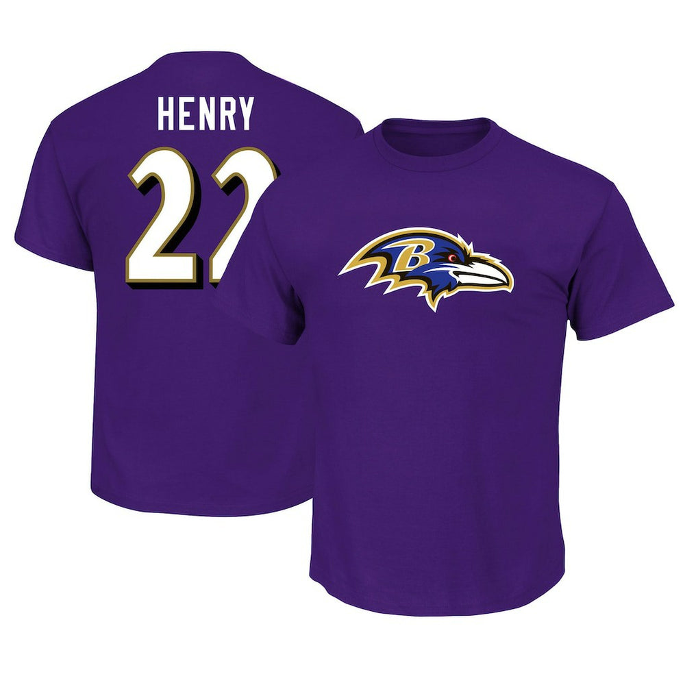 Derrick Henry Big & Tall Player Name & Number T-Shirt - Baltimore Ravens