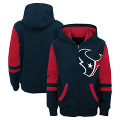 Youth Stadium Color-Block Full-Zip Hoodie - Houston Texans