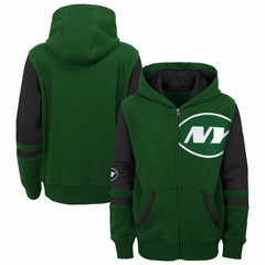 Youth Stadium Color-Block Full-Zip Hoodie - New York Jets