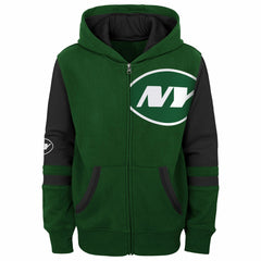 Youth Stadium Color-Block Full-Zip Hoodie - New York Jets