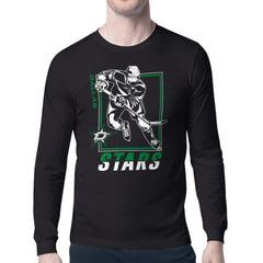 NHL Black Dallas Stars Starter Player Grid Long Sleeve T-Shirt