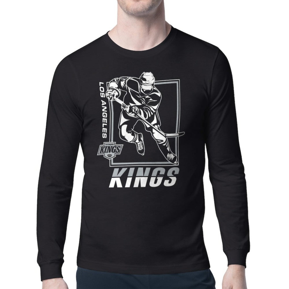 NHL Black Los Angeles Kings Starter Player Grid Long Sleeve T-Shirt