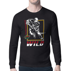 NHL Black Minnesota Wild Starter Player Grid Long Sleeve T-Shirt
