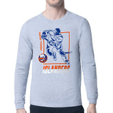 NHL Heather Gray New York Islanders Starter Player Grid Long Sleeve T-Shirt