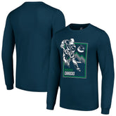 NHL Blue Vancouver Canucks Starter Player Grid Long Sleeve T-Shirt