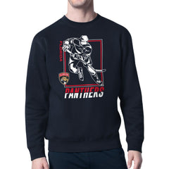 NHL Navy Florida Panthers Starter Player Grid Fleece Pullover Sweatshirt